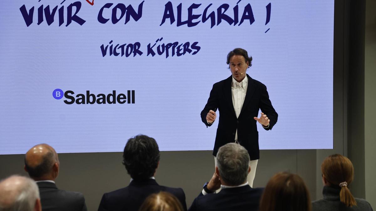 Víctor Küppers, ayer en el Hub Empresa del Banco Sabadell.