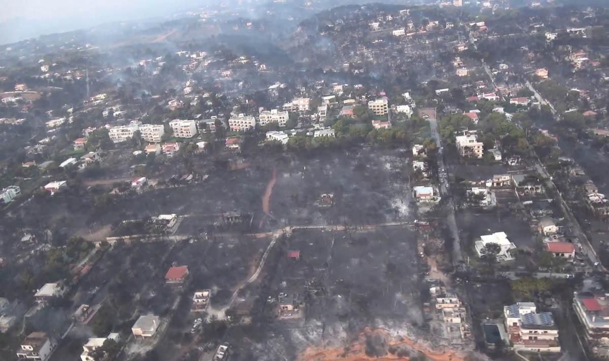 Los incendios que rodean Atenas