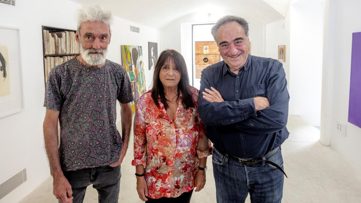 Die Künstler Rafel Joan, Maria Carbonero und Mateu Bauzà. Es fehlt der Vierte im Bunde: Rafa Forteza.
