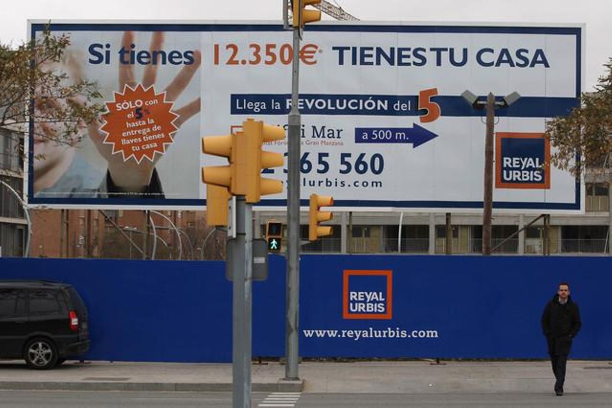 Promoció de venda de pisos de Reyal Urbis, al districte 22@ de Barcelona, en una imatge d’arxiu.