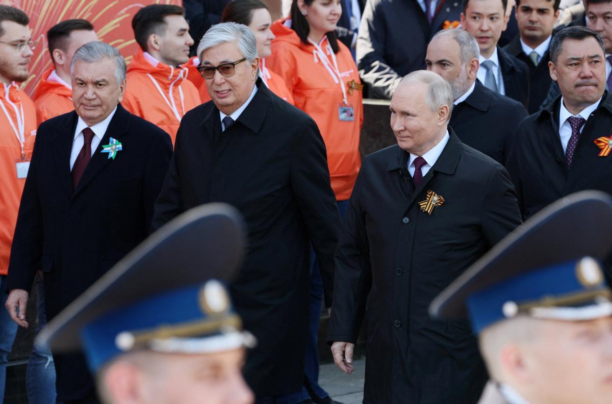 Putin acude al desfile militar por el Día de la Victoria, este martes 9 de mayo en Moscú.