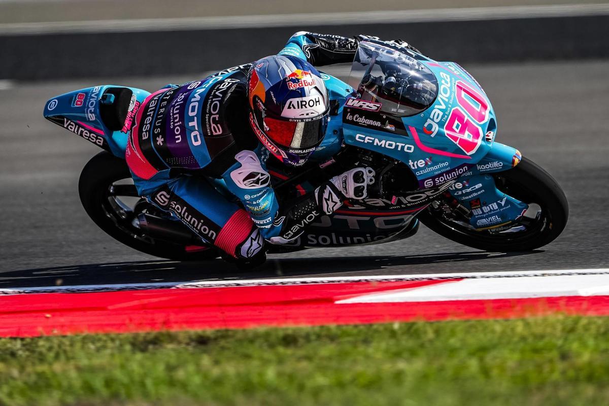 El piloto colombiano David Alonso, campeón del mundo de Moto3.