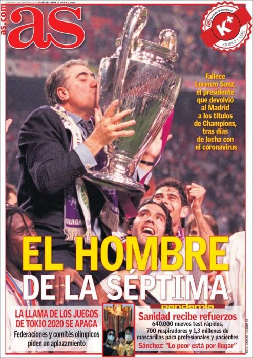 Portada AS domingo 22 marzo 2020