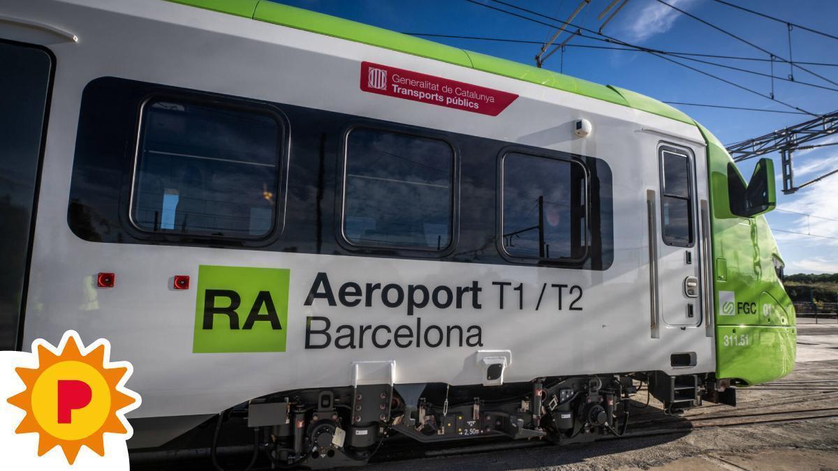 Presentación del primer tren de Alstom acabado que circulará por la R-Aeroport, en octubre de 2025.