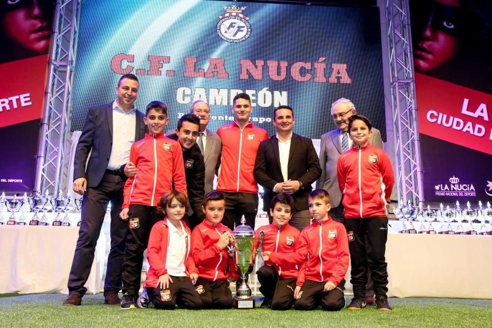 170 equipos premiados en la Gala del Fútbol Base Provincial en La Nucía