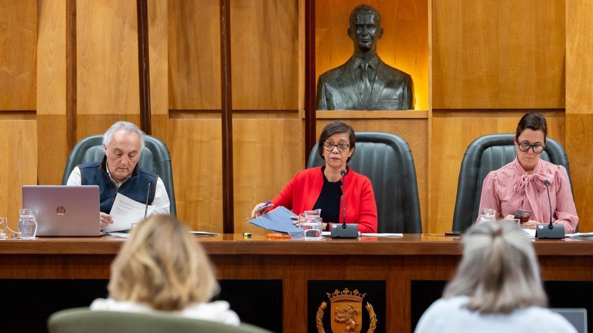 Marian Orós, este miércoles en la comisión de su área.