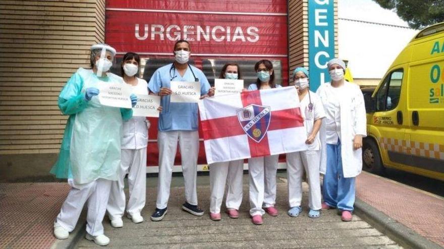 El Huesca dona material sanitario a los hospitales San Jorge y de Barbastro