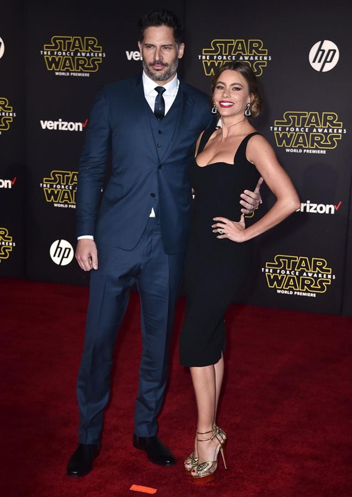 Sofía Vergara y Joe Manganiello en el estreno mundial de Star Wars en Nueva York