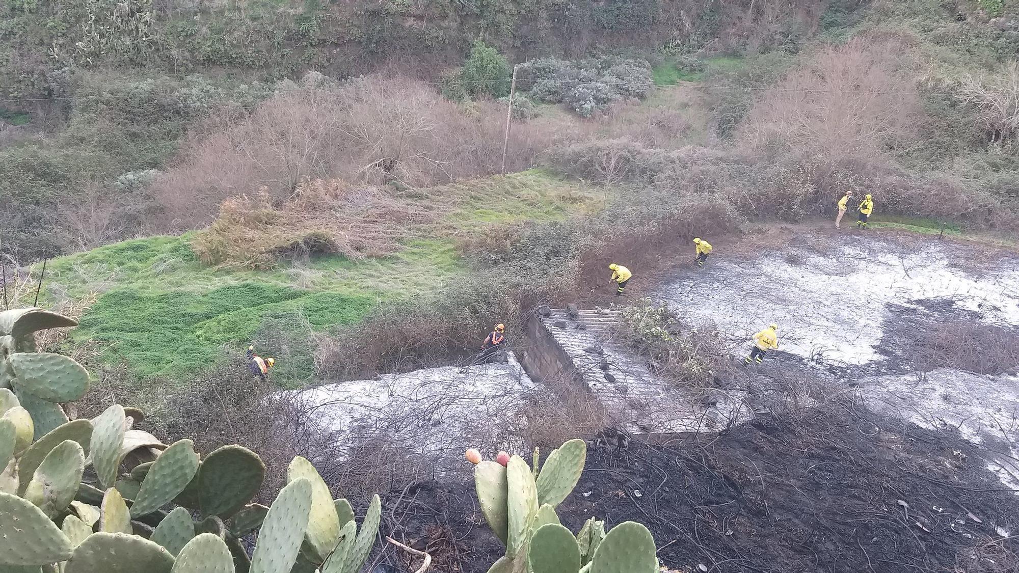 Conato de incendio en una finca de Valleseco (02/01/2021)