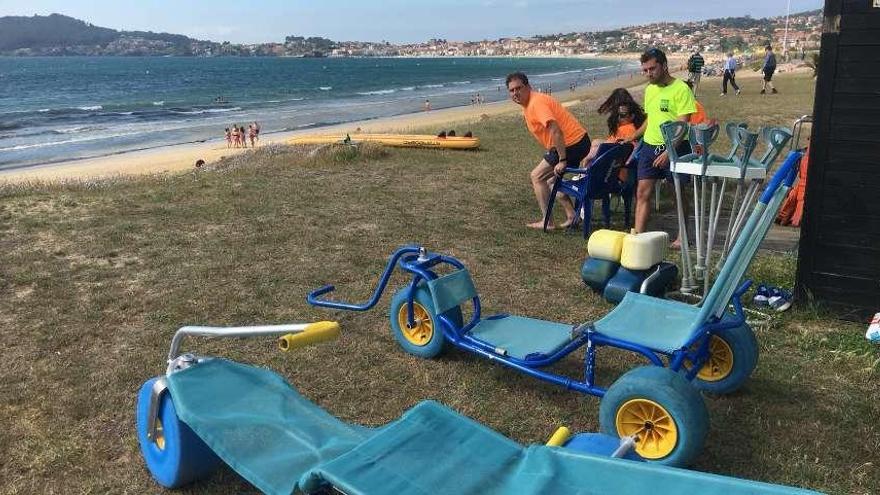 El puesto de socorrismo de Praia América, activo desde ayer, al igual que todos los de Nigrán y Baiona.