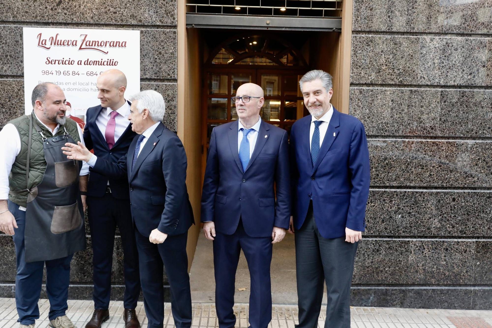 La visita del presidente de la Federación Española de Fútbol, Pedro Rocha, a Asturias, en imágenes