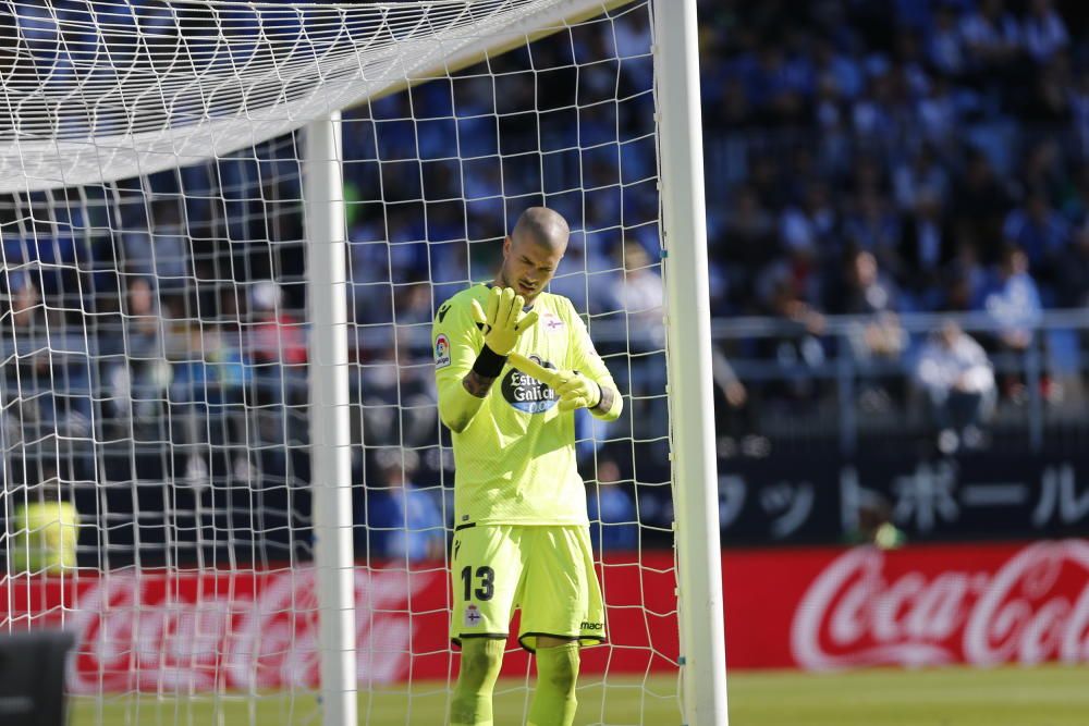 El Dépor pierde en los últimos minutos en Málaga