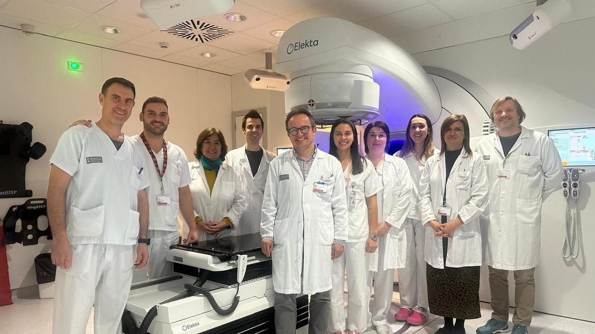 El equipo de Oncología Radioterápica del hospital.
