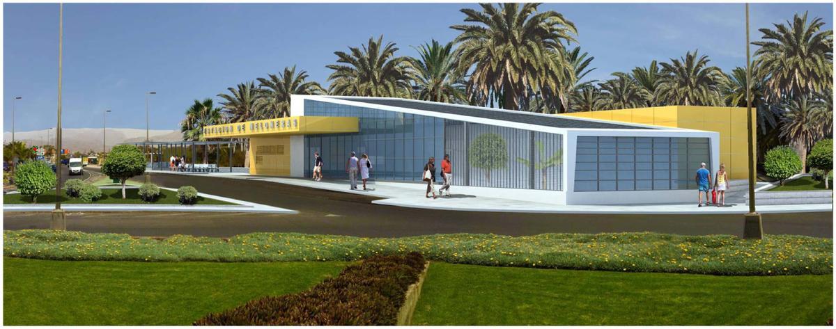 Infografía de la estación de Meloneras.