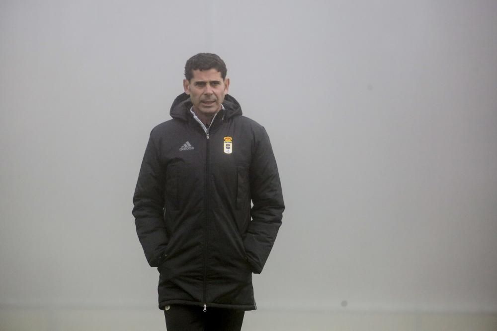 Entrenamiento a puerta abierta del Real Oviedo