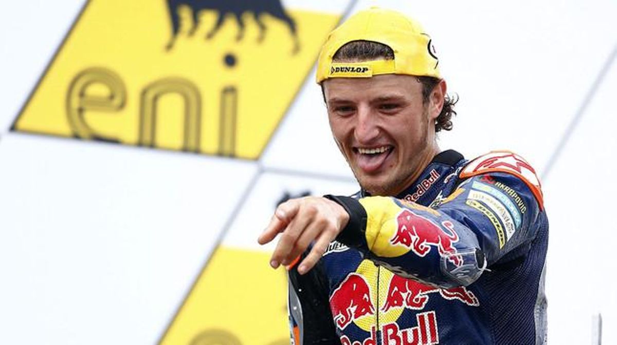 L’australià Jack Miller, en la primera posició del podi del GP d’Alemanya. L’australià Jack Miller, en la primera posició del podi del GP d’Alemanya.