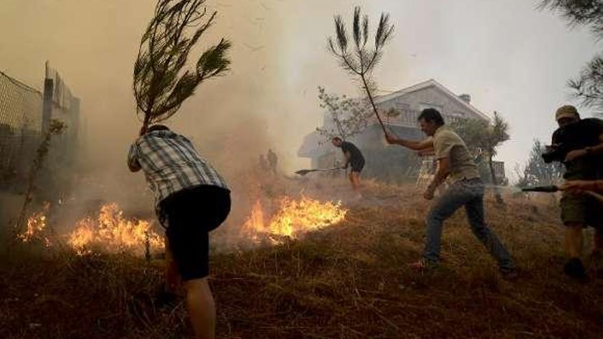 El incendio que el año pasado se produjo en Cudeiro.