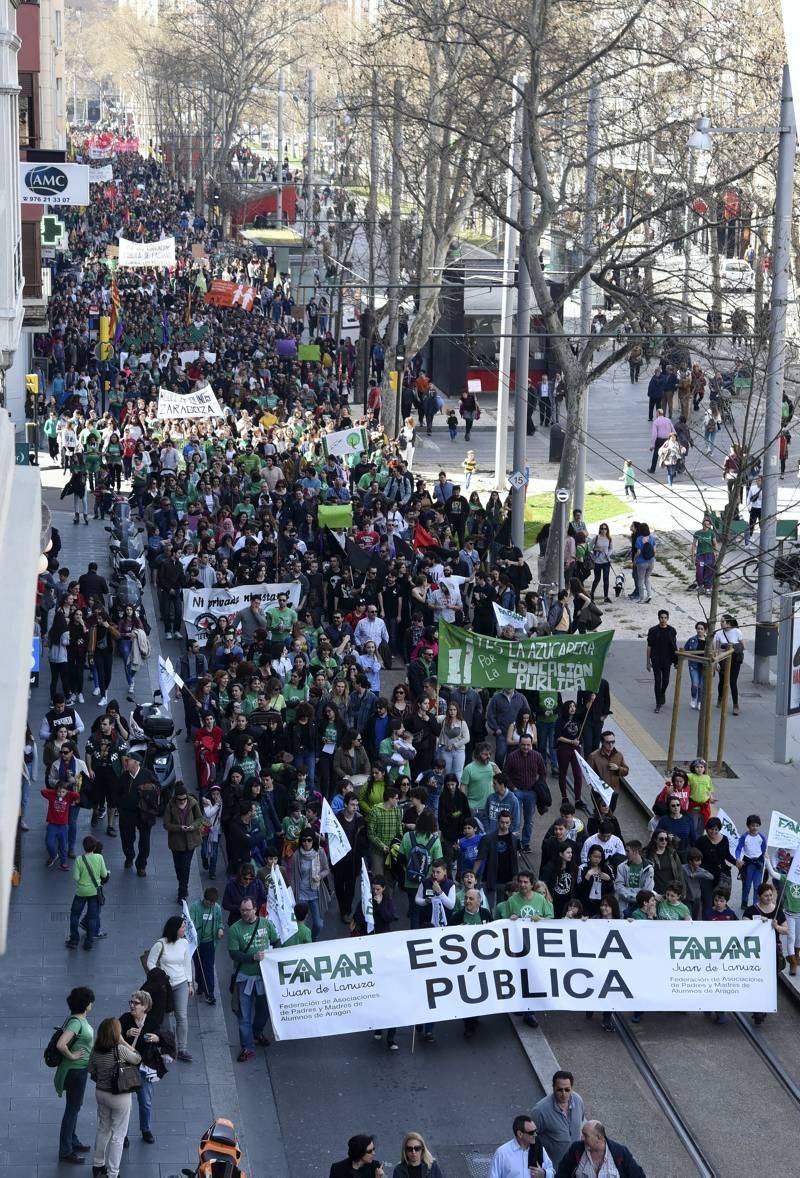 Huelga educativa en Zaragoza