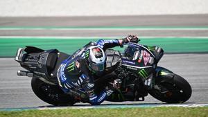 Álex Rins, el martes en su estreno