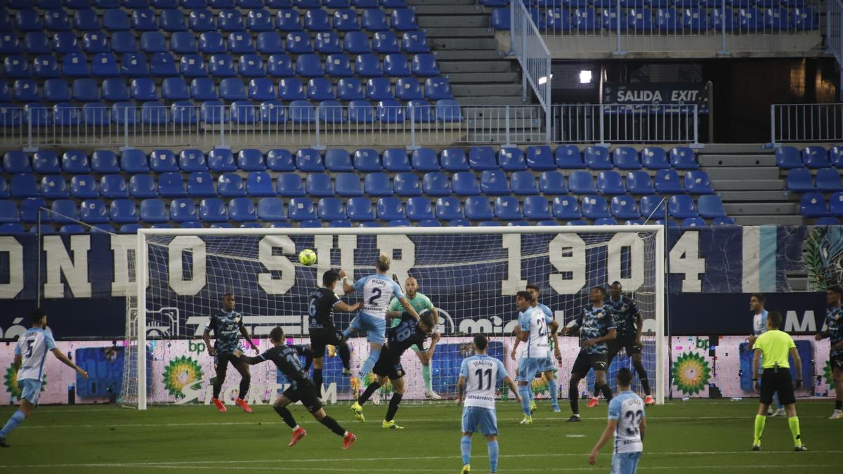 Partido de la Liga Smartbank entre el Málaga CF y el Almería