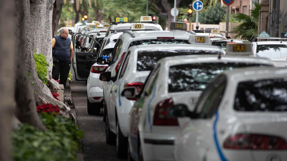 Taxis en Santa Cruz de Tenerife.