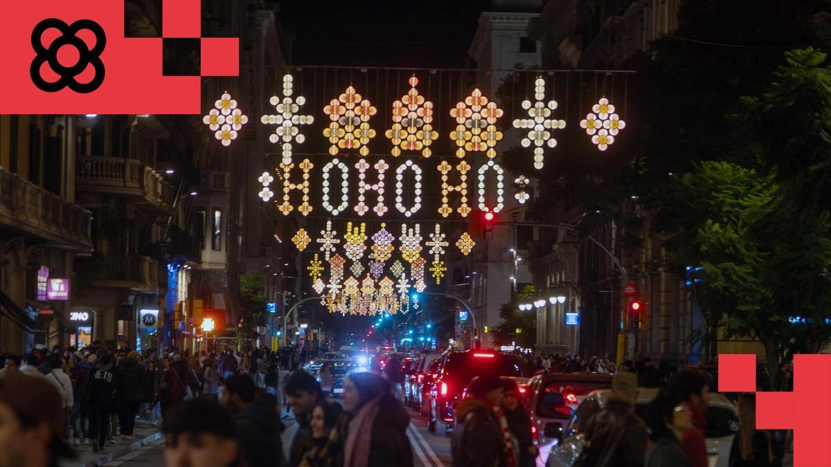 Encendido de las luces de Navidad en la Via Laietana