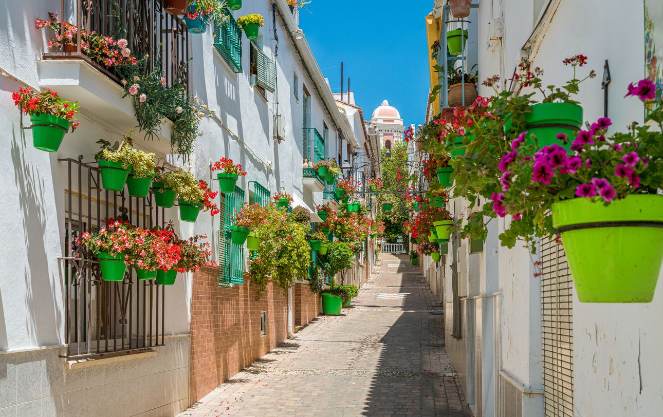 Calles del pueblo de Estepona, Málaga