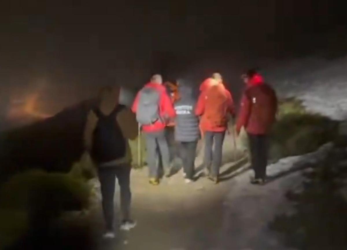 Efectivos del Grupo Especial de Rescate en Altura (GERA) de los Bomberos de la Comunidad de Madrid.