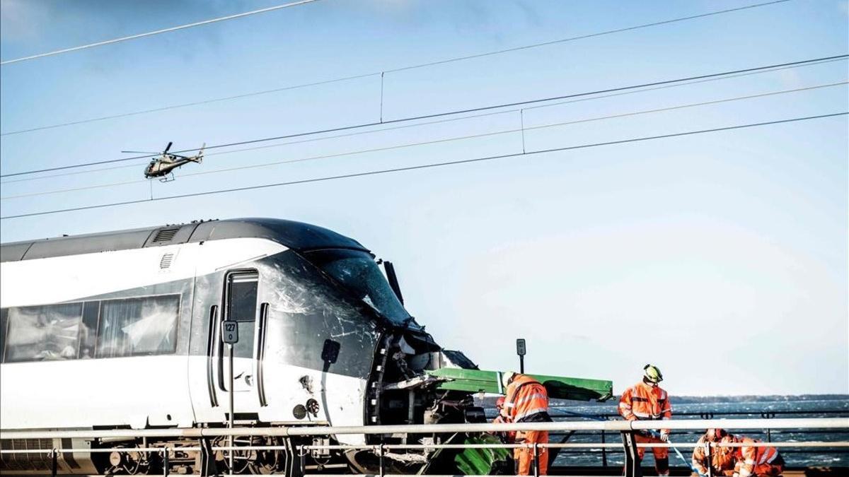 Tren accidentado en Dinamarca