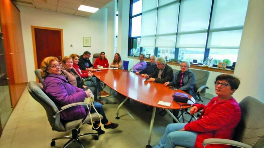 Reunión de ayer de la Mesa Local da Sanidade de Moaña en el Concello.