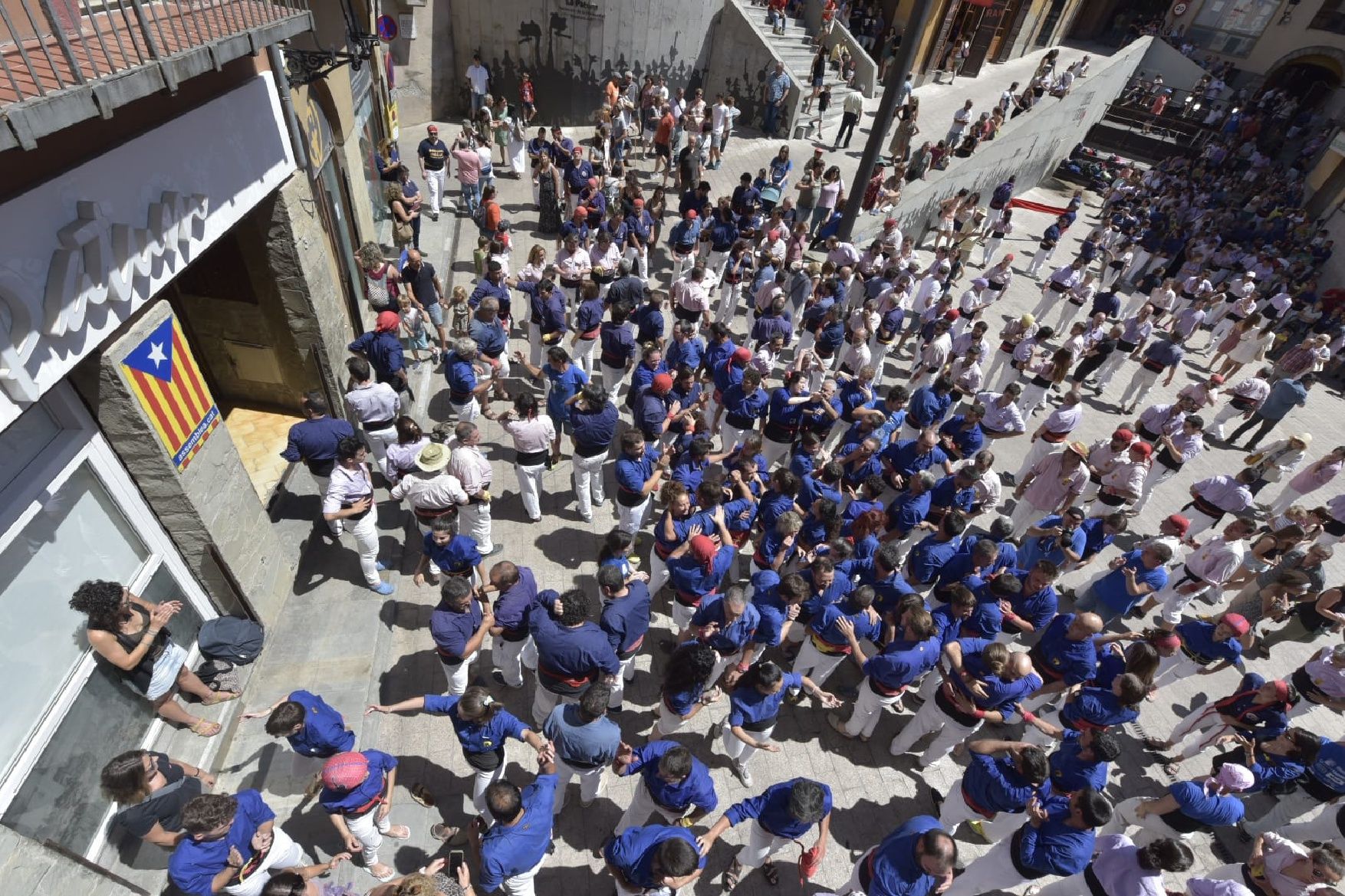 Els Castellers de Berga descarreguen el primer 5 de 7 de la temporada