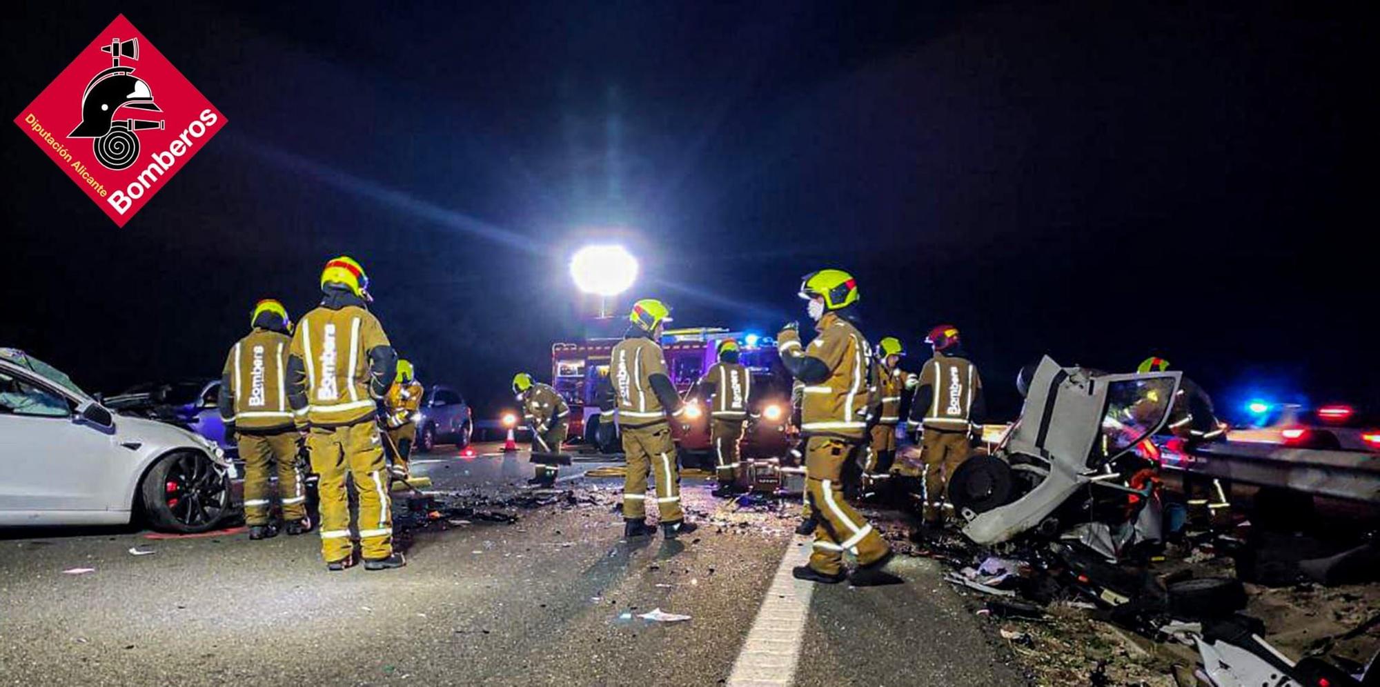 Accidente en la Ap-7 a la altura de Benisa, en imágenes.