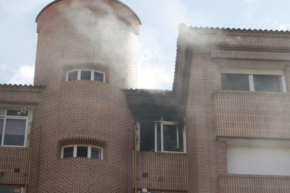 Incendio en una casa en San Antón