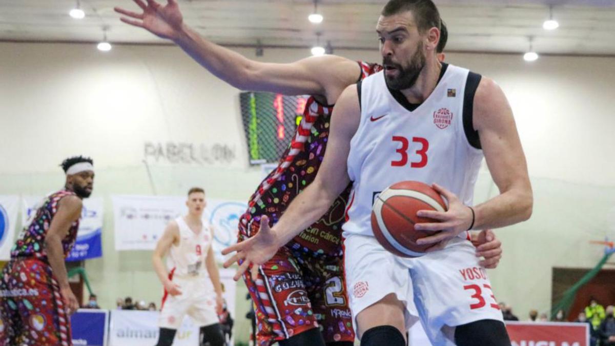 Marc Gasol, en el partit de dissabte contra l’Almansa. | CB ALMANSA