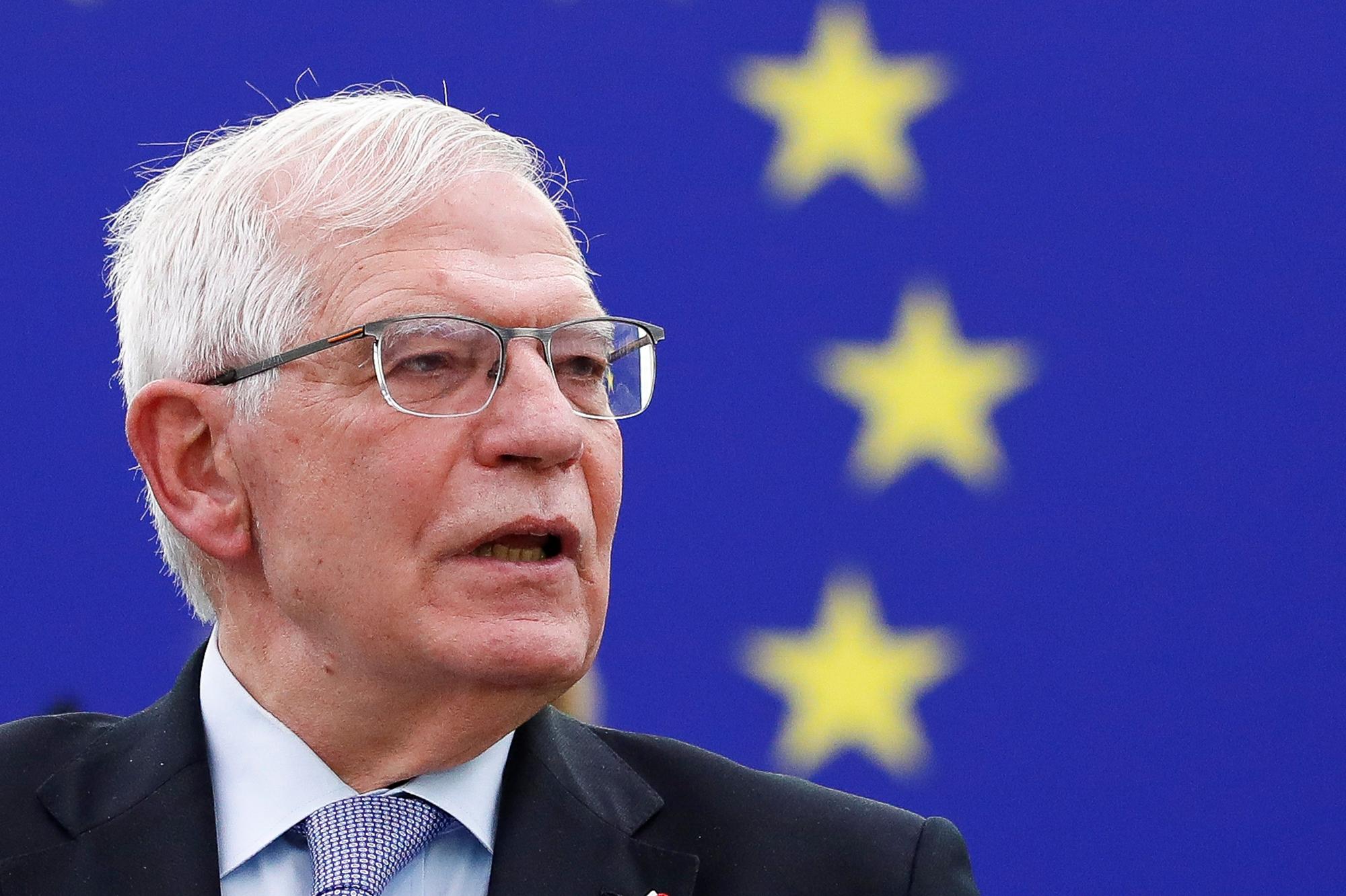 Josep Borrell, Alto Representante de la UE durante una intervención en el Parlamento.