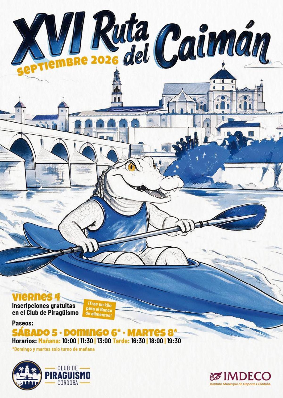 Cartel con la Ruta del Caimán de la Fuensanta 2026.