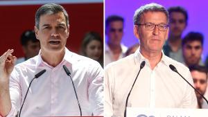 Pedro Sánchez y Alberto Núñez Feijóo