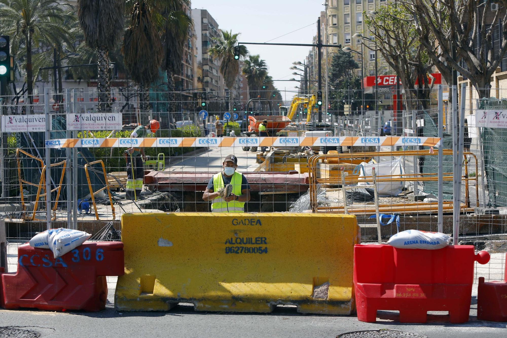 Así avanzan las obras de Peris y Valero