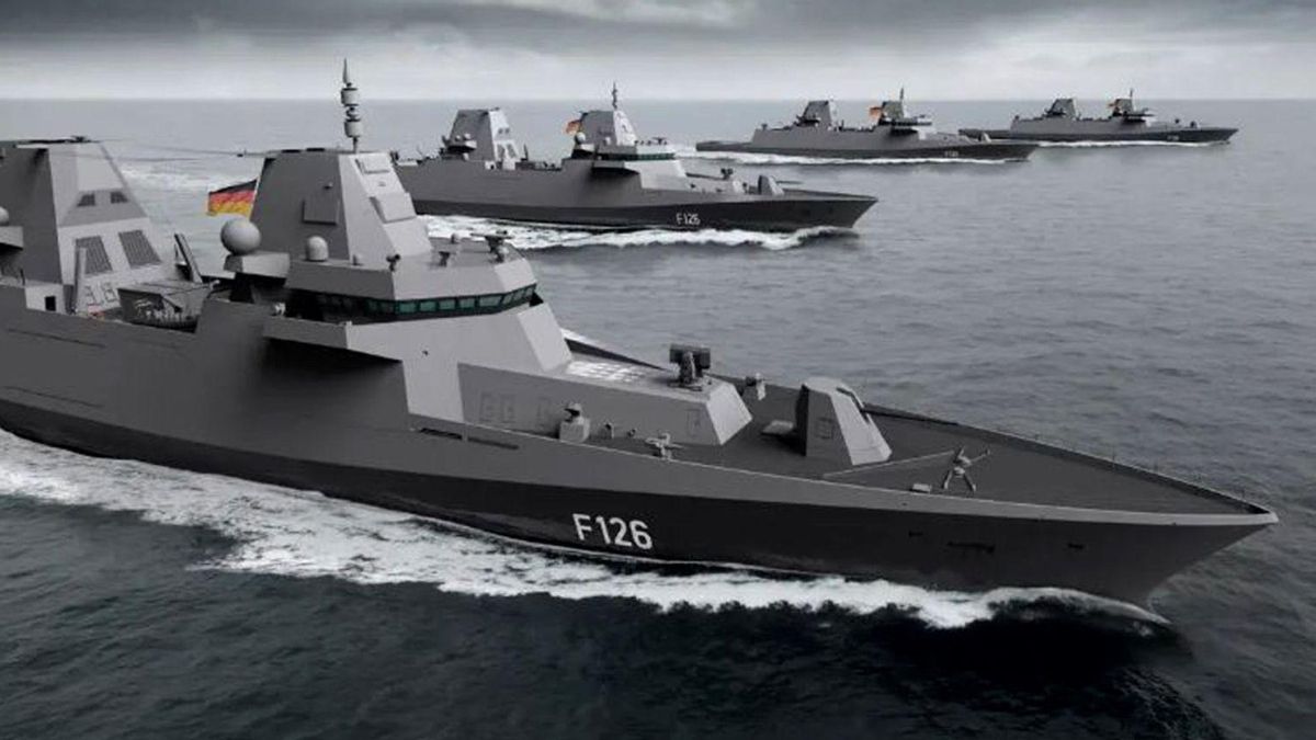 Recreación de las fragatas alemanas «F126» a ejecutar por Damen, cuyo retraso ha forzado al Gobierno neerlandés a inyectar 270 millones al astillero.