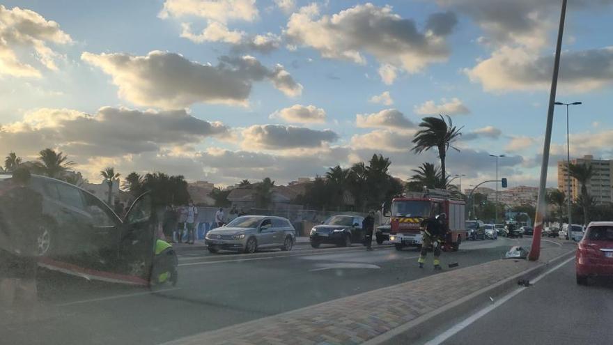 Un momento del accidente en La Manga.