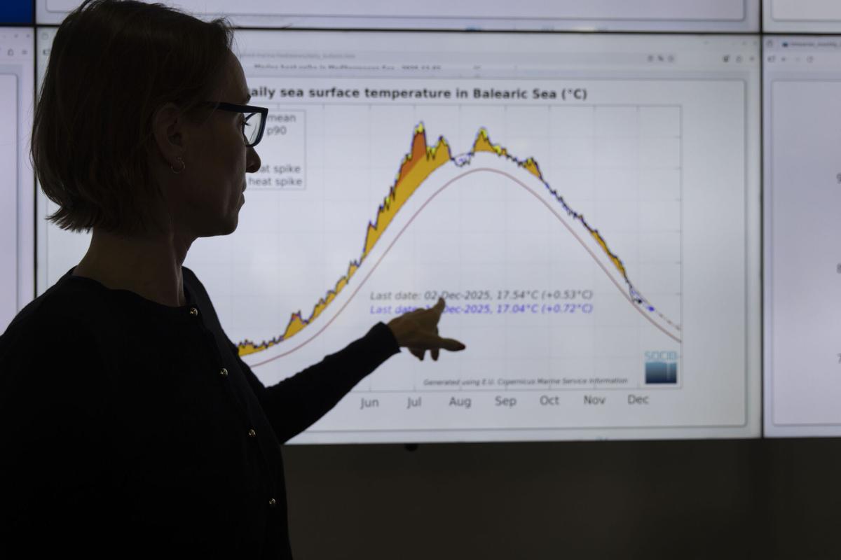La investigadora del Sistema de Predicción y Observación Costero de Baleares (Socib), Mélanie Juza,
