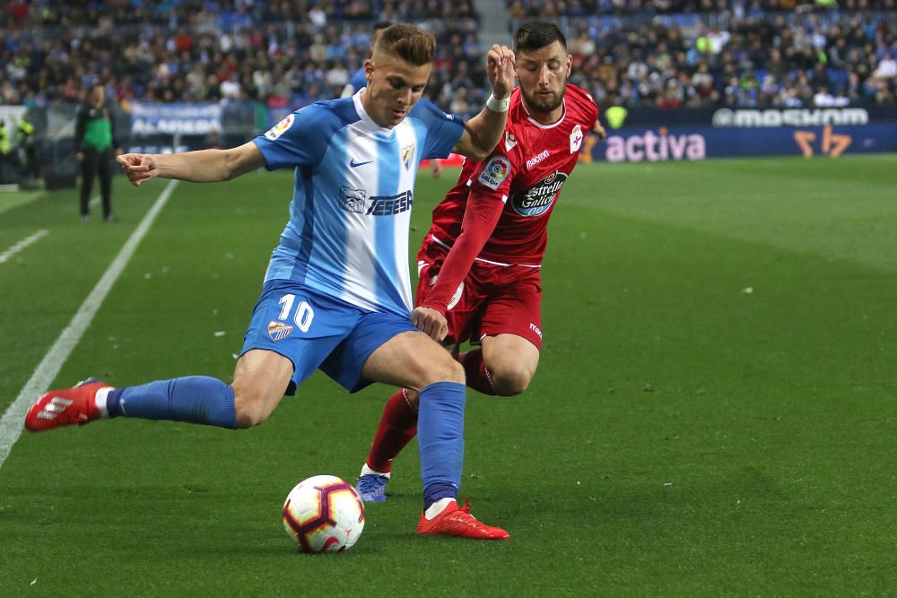 El conjunto malaguista y el gallego igualan a cero en el partido más atractivo de la jornada en la Liga 123