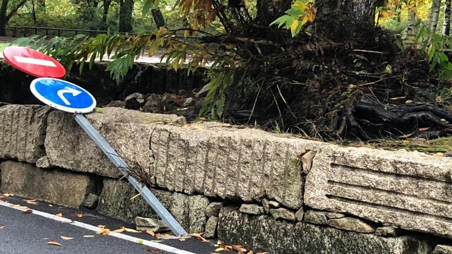 El temporal causa daños leves en Ponte Caldelas