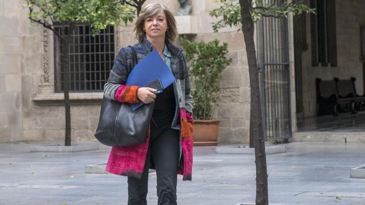 La 'consellera' de Governació, Meritxell Borràs, el pasado martes en el Palau de la Generalitat.