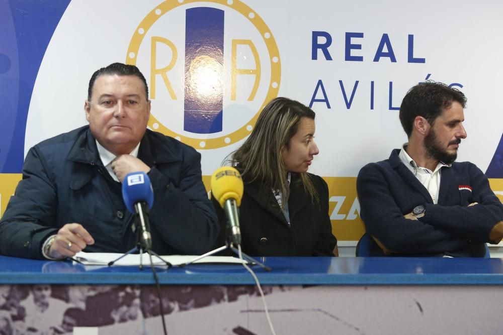 Rueda de prensa de la directiva del Real Avilés