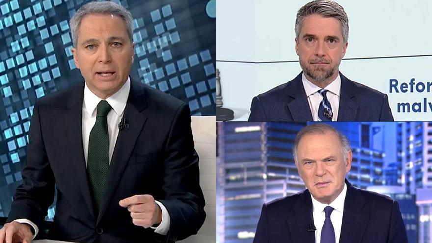 &#039;Antena 3 Noticias&#039; repite como líder con Franganillo por encima de Piqueras