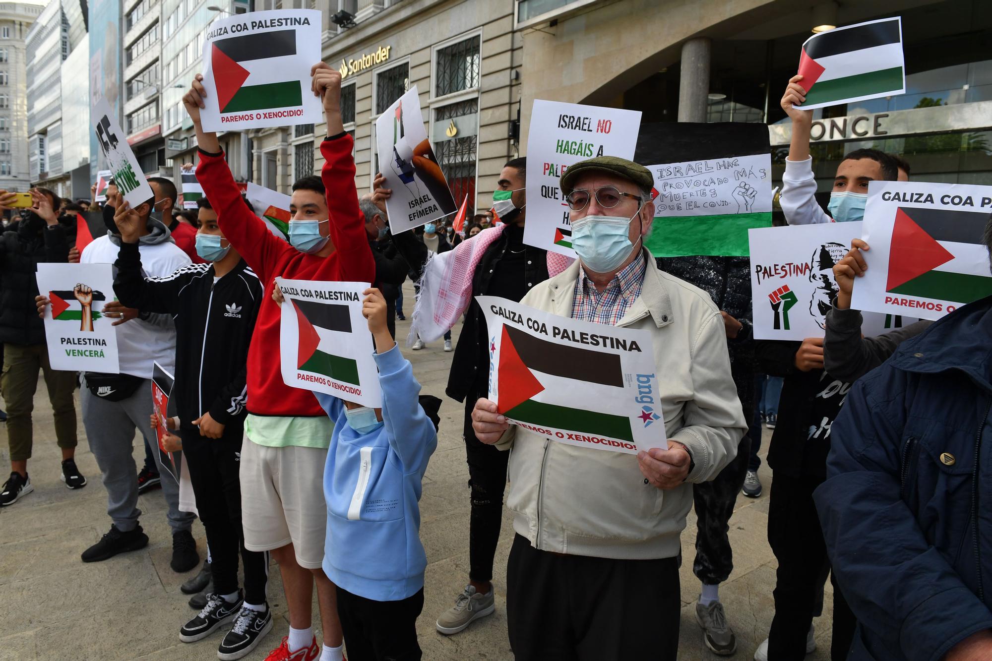 Protesta en A Coruña por la escalada bélica en Gaza