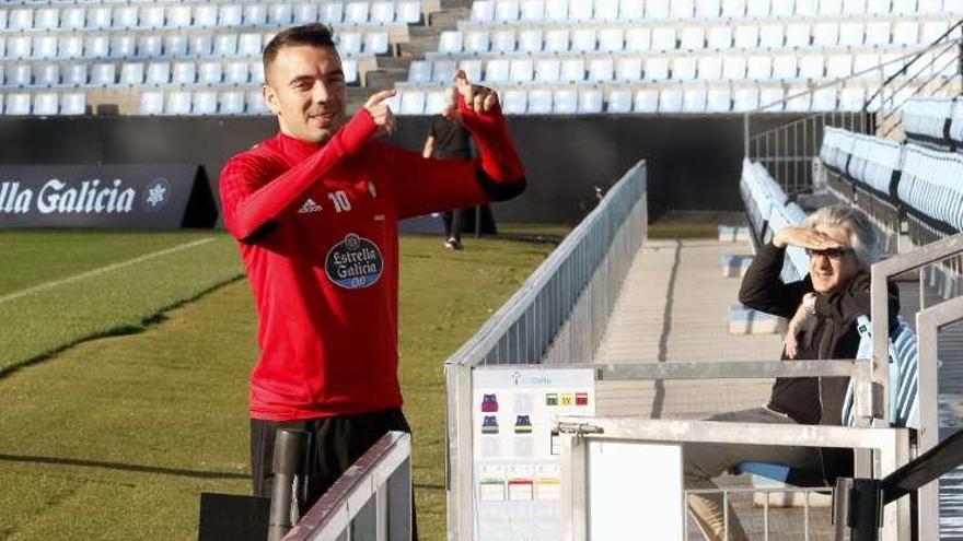 Aspas bromea, ayer, antes del entrenamiento. // Alba Villar