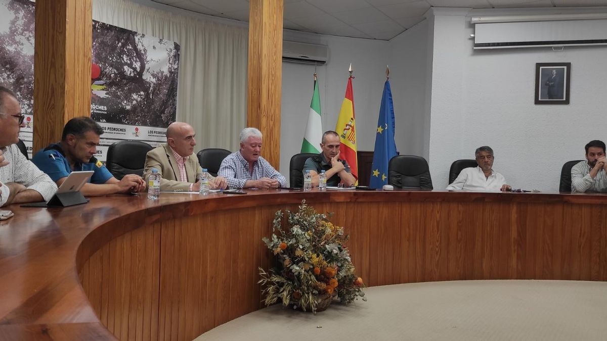 Reunión celebrada ayer en la sede de la Mancomunidad de Los Pedroches.