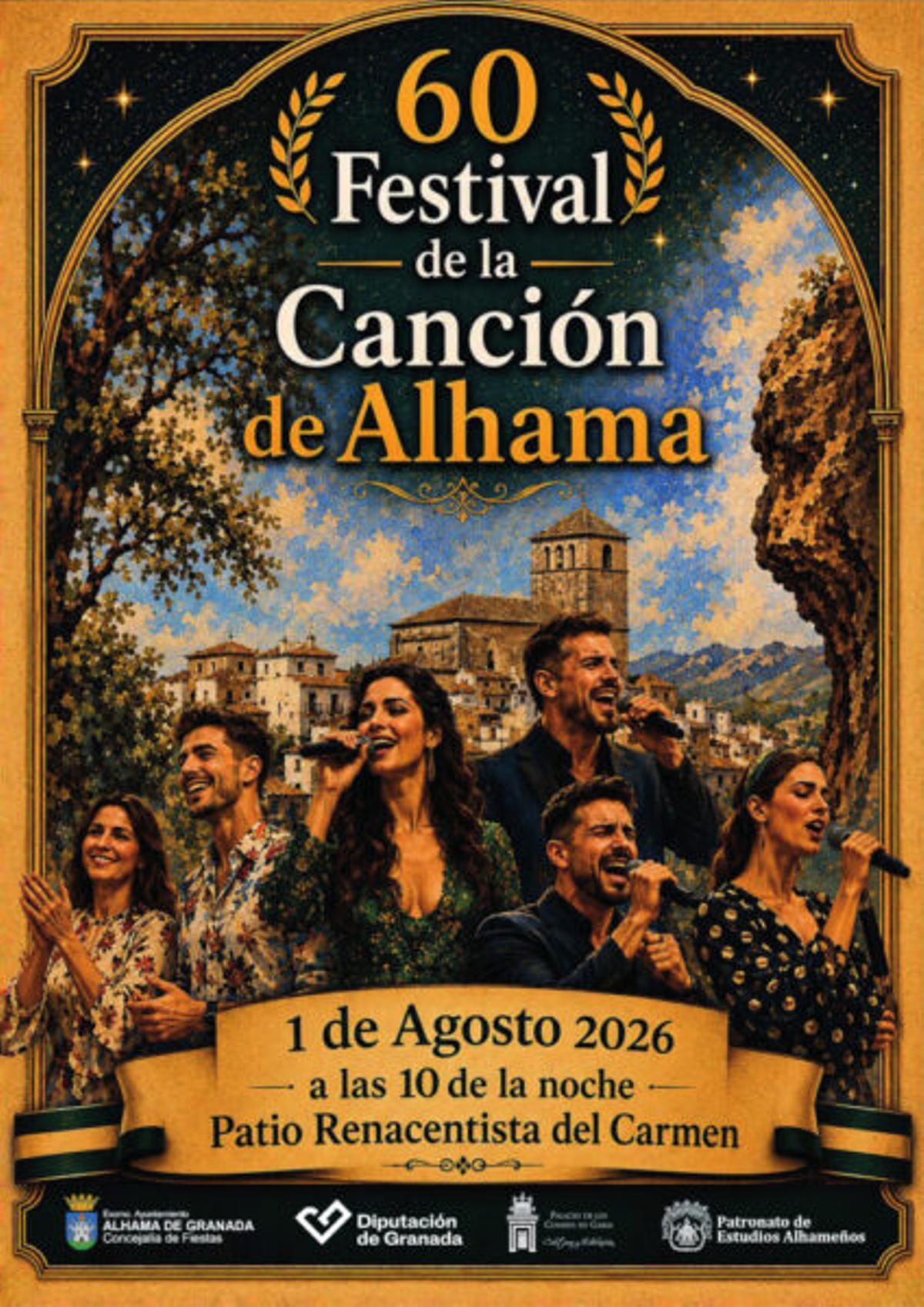 Cartel de la 60 edición del Festival de la Cancíon de Alhama.
